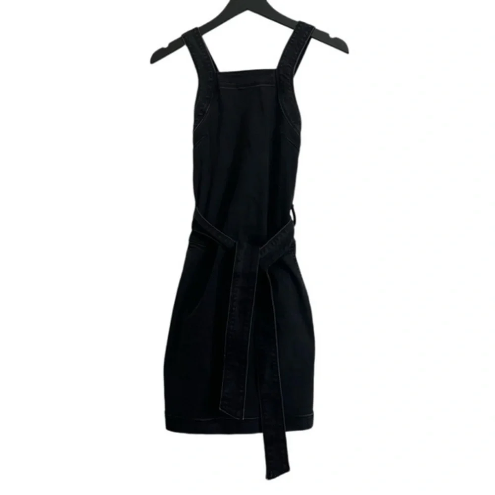 Zara Denim Mini Dress Crossback Belted